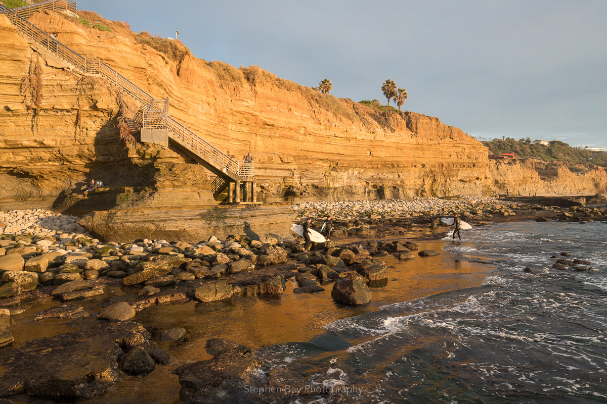 Sea cave located in Sunset Cliffs