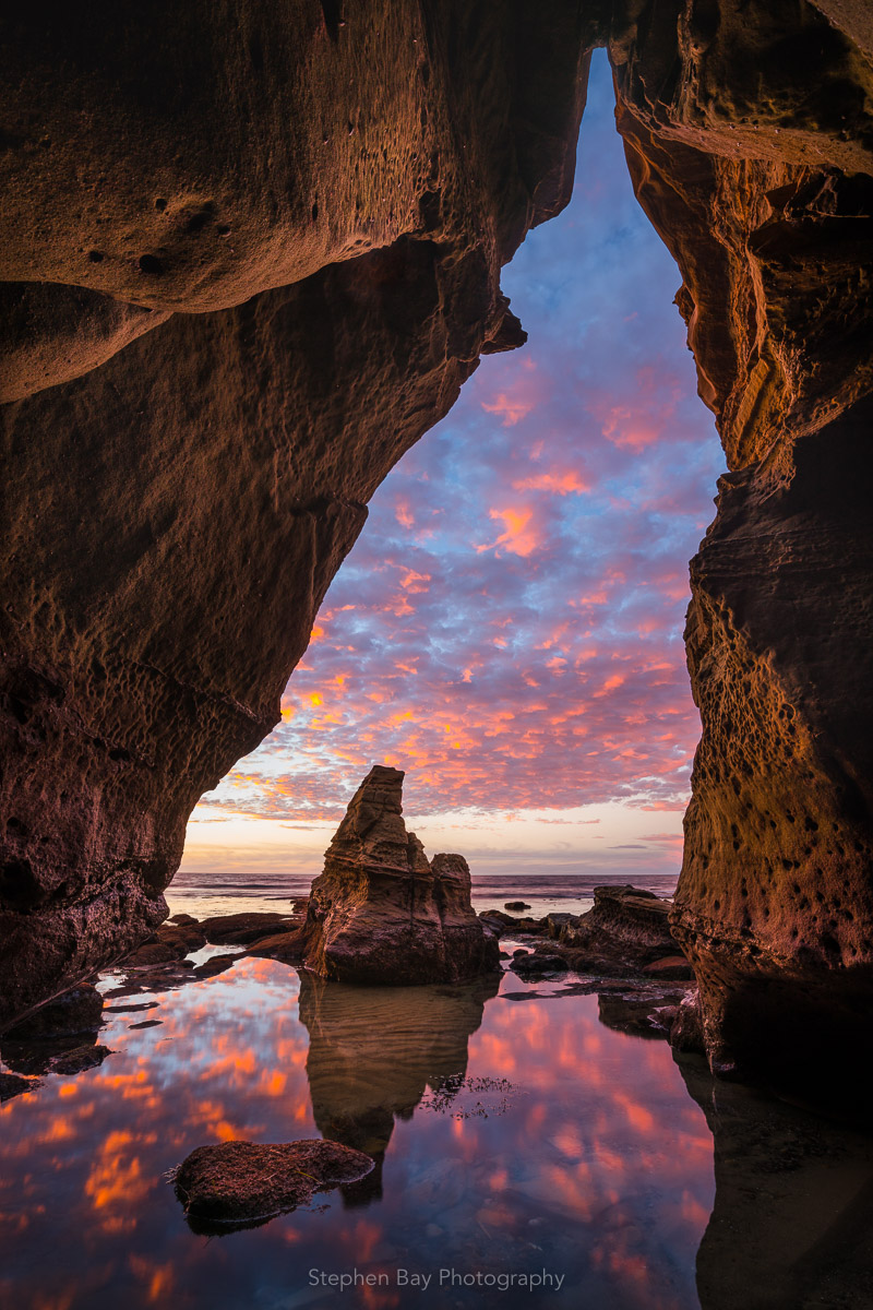 Sea cave located in Sunset Cliffs